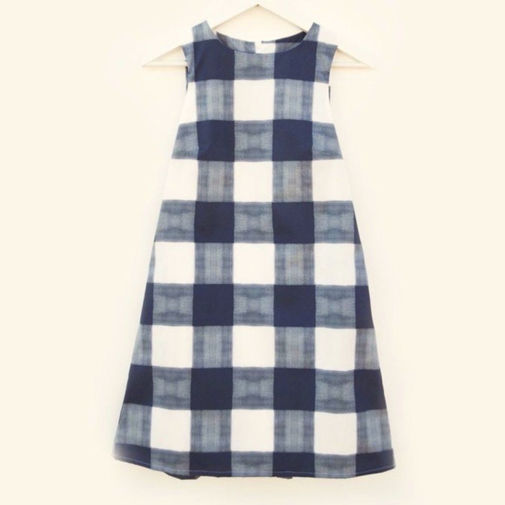 Elegant Blue and White Midi Dress